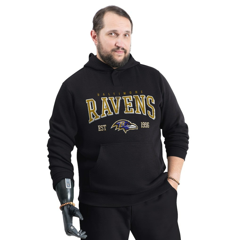 Baltimore Ravens G-III Sports by Carl Banks Adaptive Team Spirit Graphic Fleece Pullover Hoodie Black