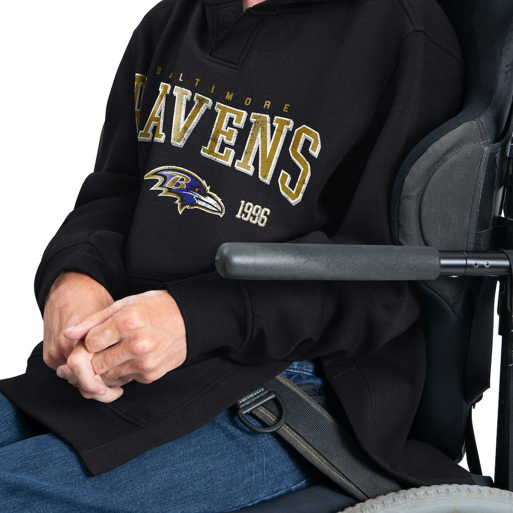 Baltimore Ravens G-III Sports by Carl Banks Adaptive Team Spirit Graphic Fleece Pullover Hoodie Black