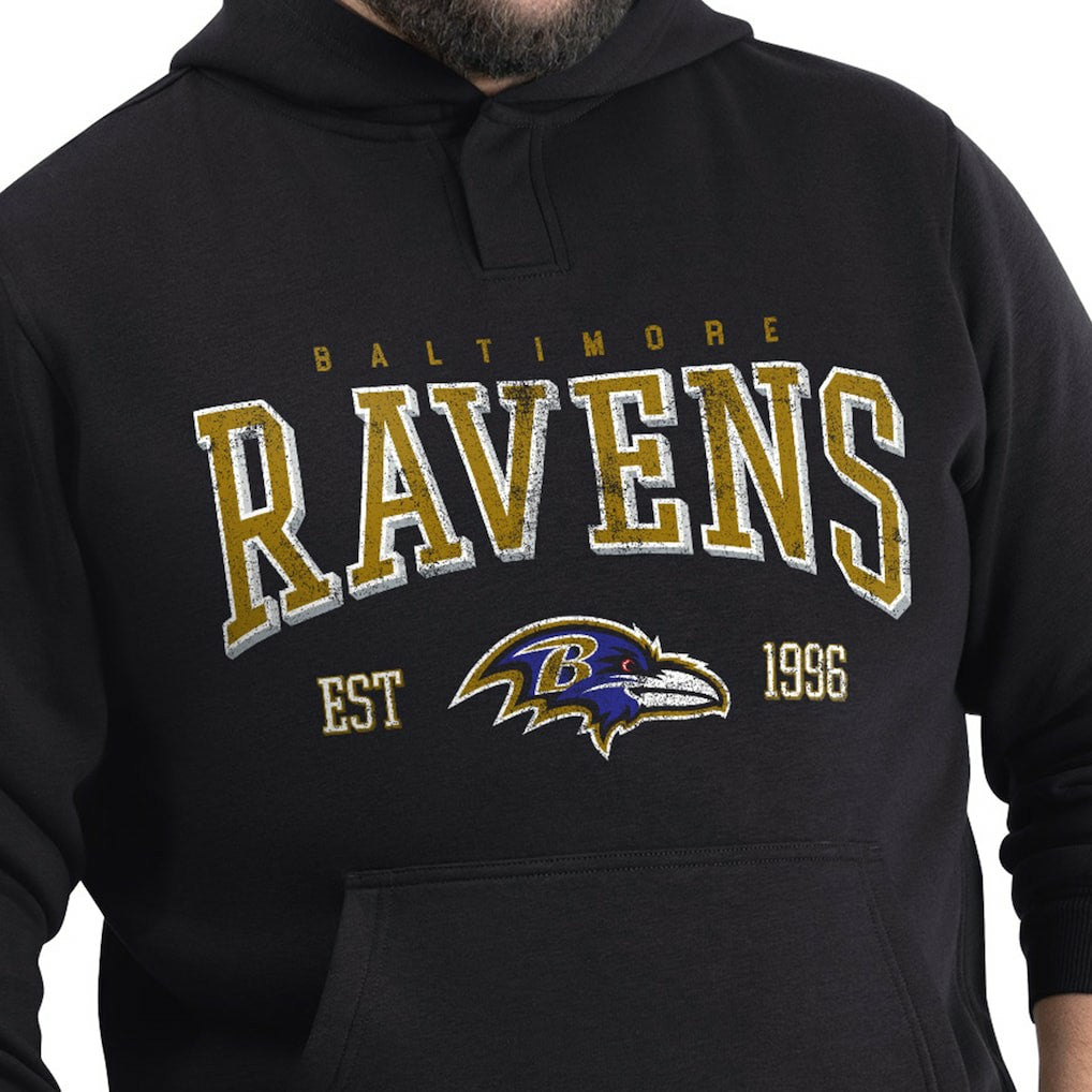 Baltimore Ravens G-III Sports by Carl Banks Adaptive Team Spirit Graphic Fleece Pullover Hoodie Black