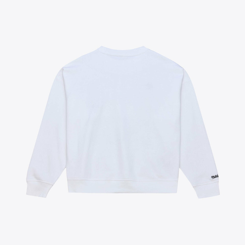 Milwaukee Bucks Women's Lightweight Block Letter Sweatshirt White | Mitchell & Ness online