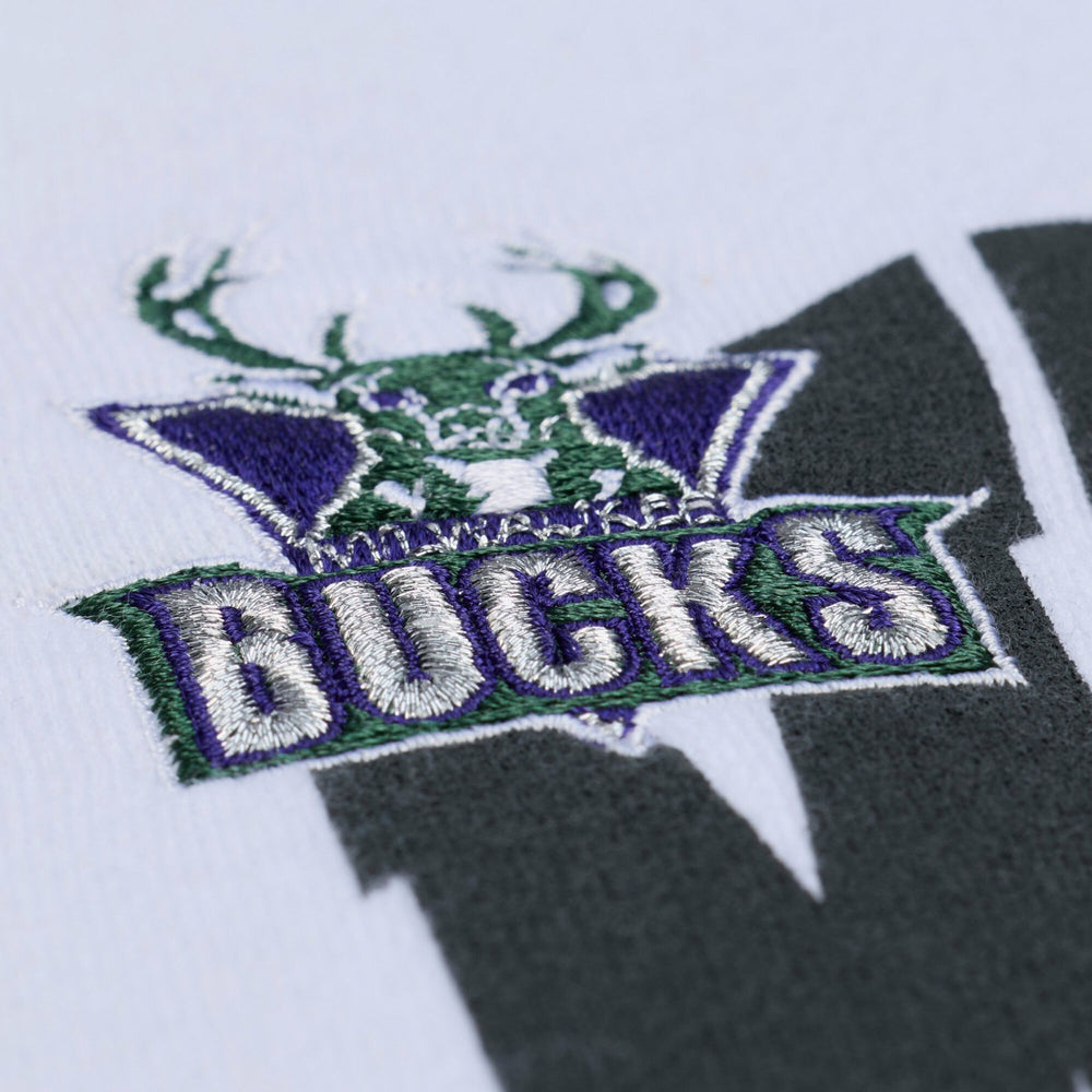 Milwaukee Bucks Women's Lightweight Block Letter Sweatshirt White | Mitchell & Ness online