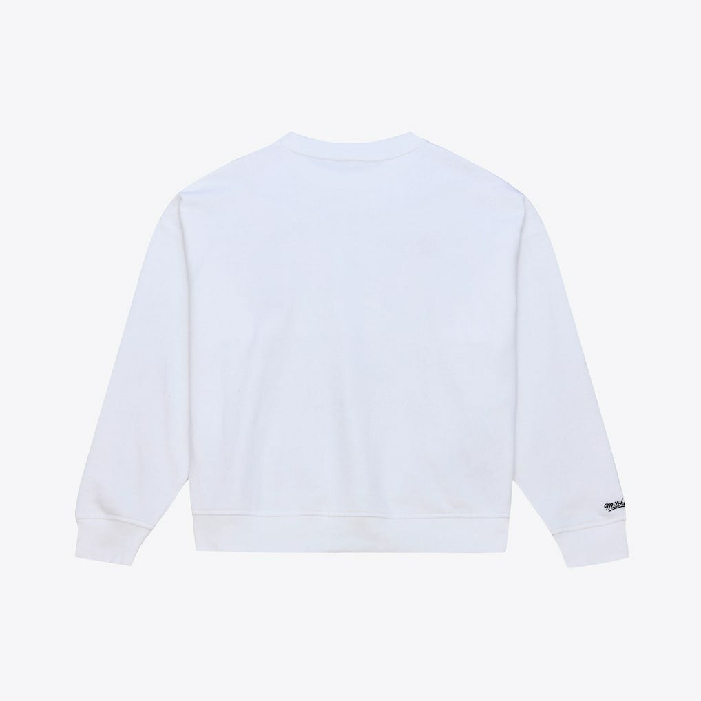 Chicago Bulls Women's Lightweight Block Letter Sweatshirt White | Mitchell & Ness Near Me