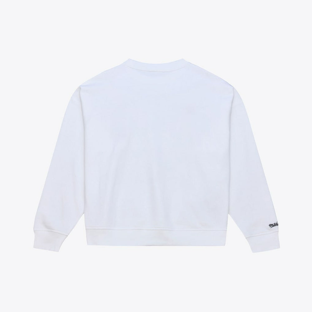 Chicago Bulls Women's Lightweight Block Letter Sweatshirt White | Mitchell & Ness Near Me