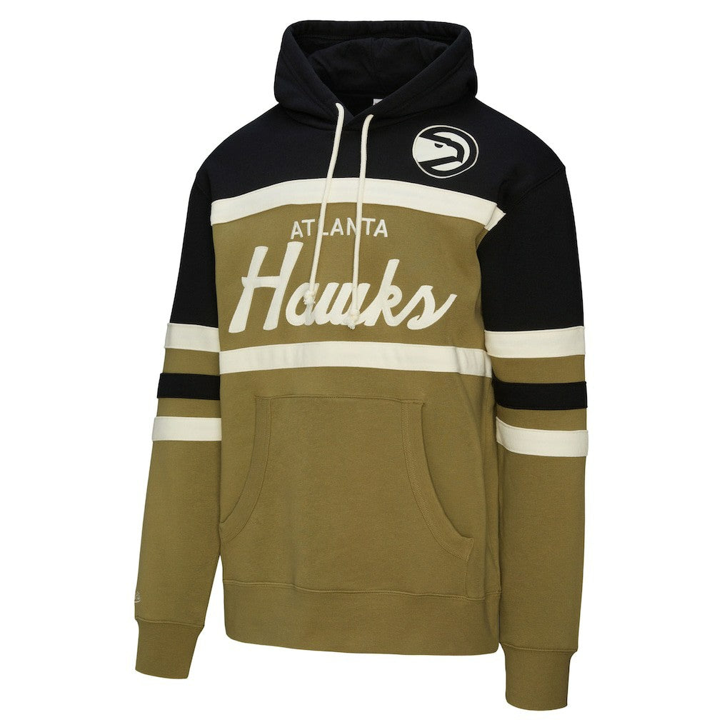 Atlanta Hawks Double Clutch Head Coach Hoodie Olive/Black | Mitchell & Ness outlet