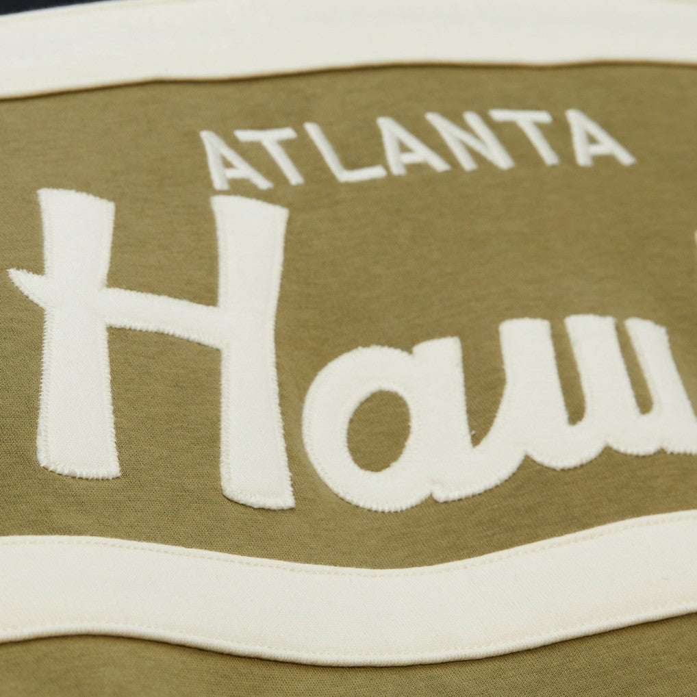 Atlanta Hawks Double Clutch Head Coach Hoodie Olive/Black | Mitchell & Ness outlet
