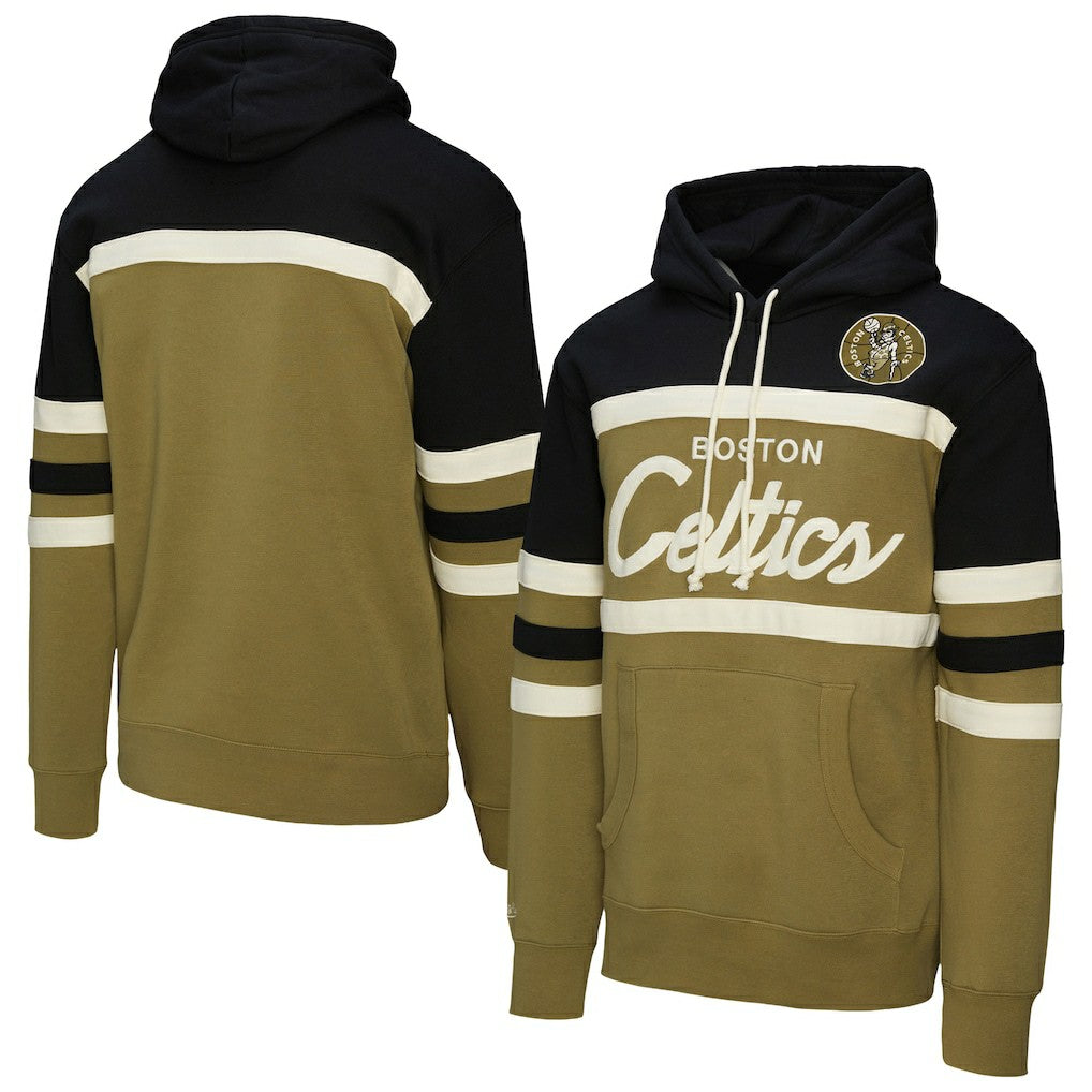 Boston Celtics Double Clutch Head Coach Hoodie Olive | Mitchell & Ness online