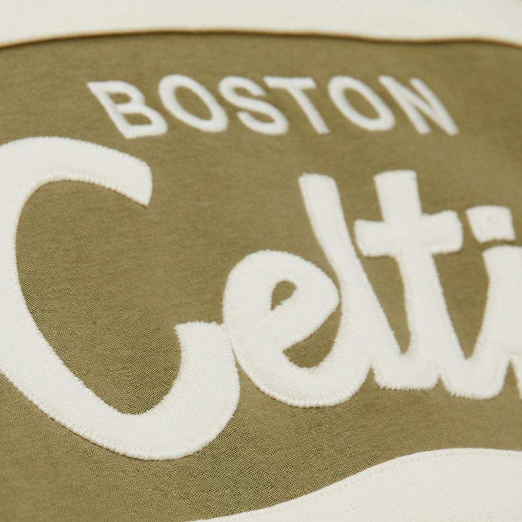 Boston Celtics Double Clutch Head Coach Hoodie Olive | Mitchell & Ness online