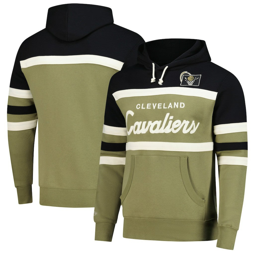 Cleveland Cavaliers Double Clutch Head Coach Hoodie for sale Olive/Black | Mitchell & Ness online