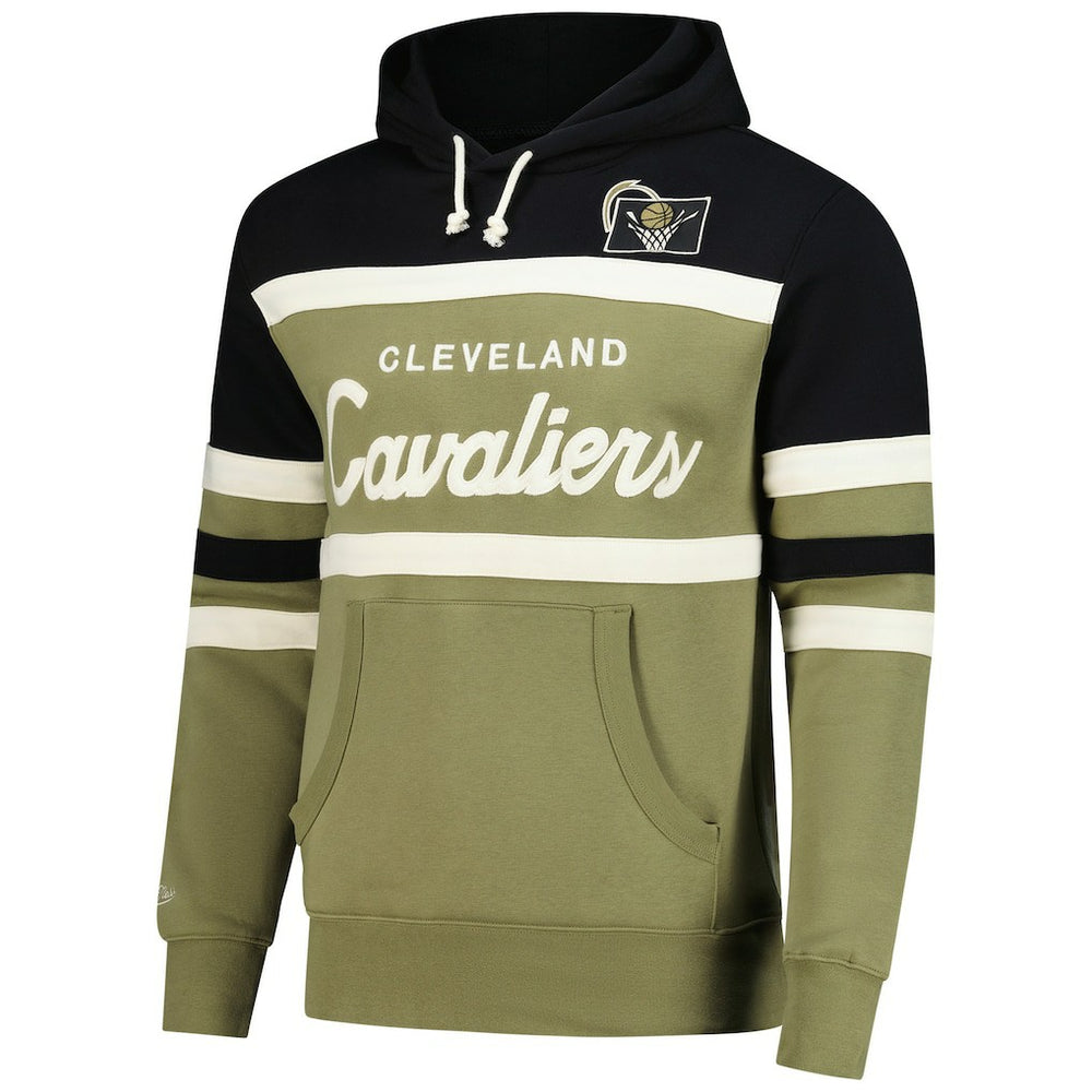 Cleveland Cavaliers Double Clutch Head Coach Hoodie for sale Olive/Black | Mitchell & Ness online