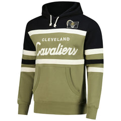 Cleveland Cavaliers Double Clutch Head Coach Hoodie for sale Olive/Black | Mitchell & Ness online