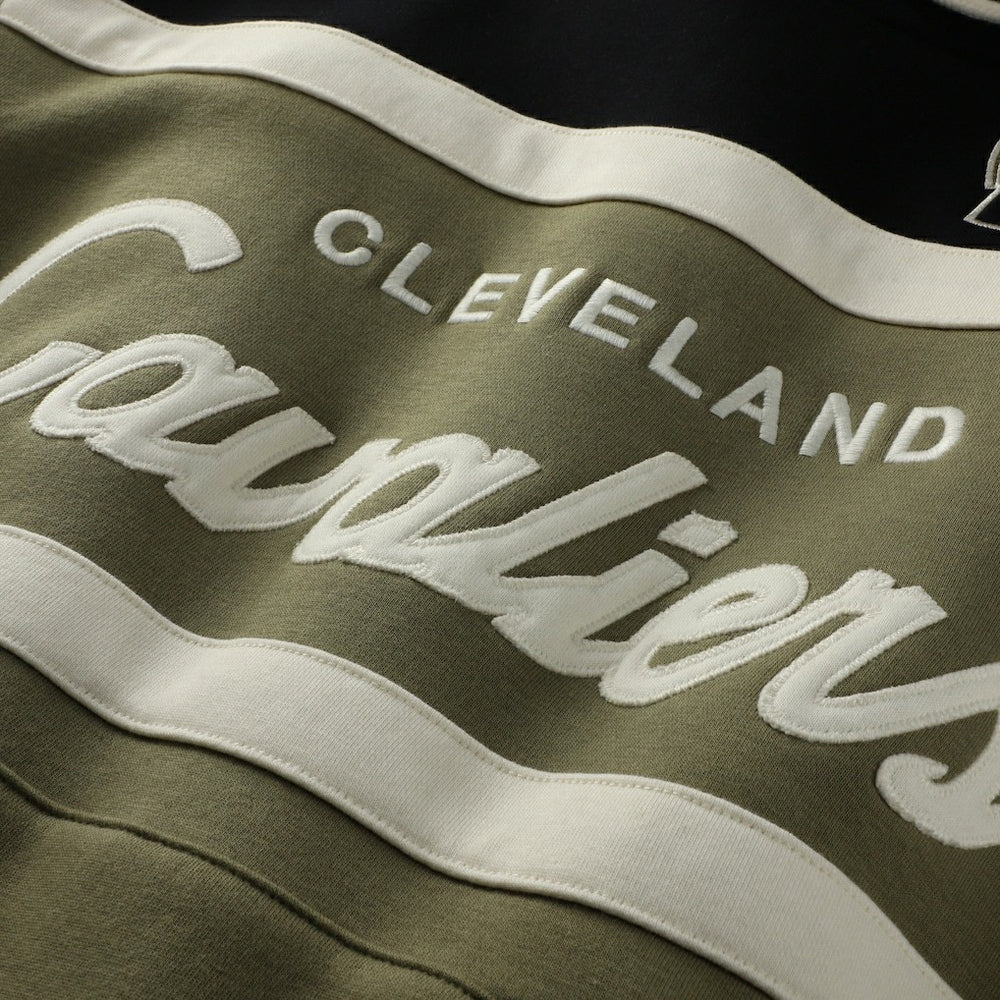 Cleveland Cavaliers Double Clutch Head Coach Hoodie for sale Olive/Black | Mitchell & Ness online