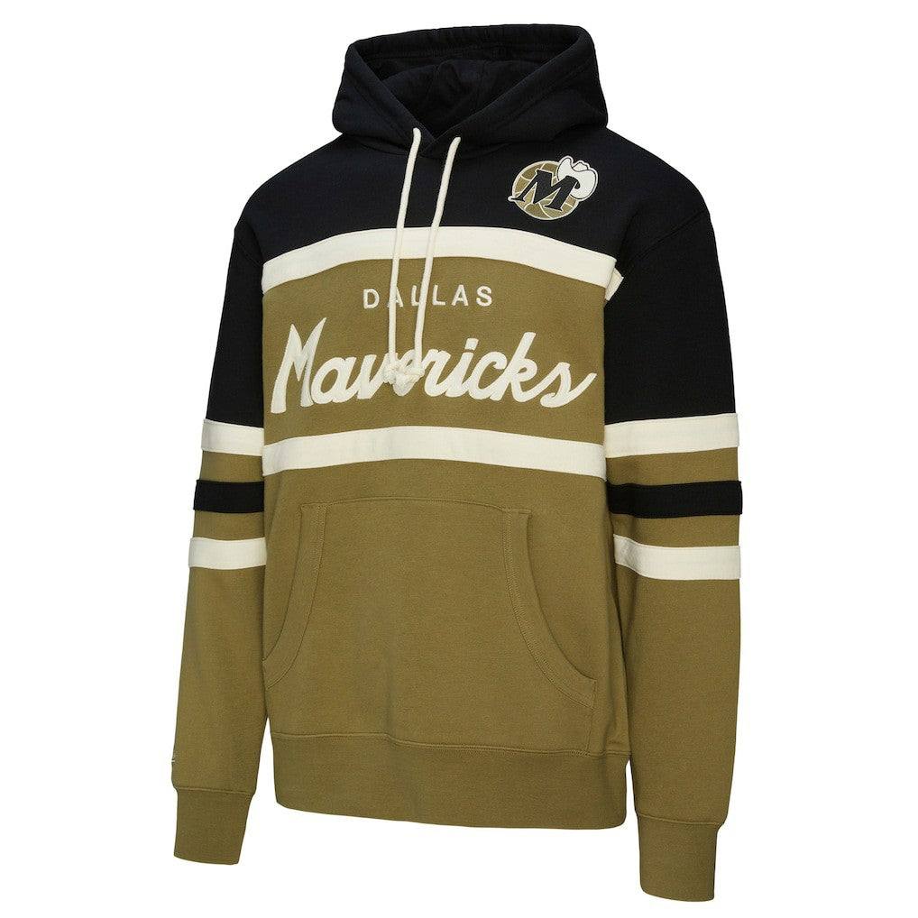 Dallas Mavericks Double Clutch Head Coach Hoodie for sale Olive | Mitchell & Ness discount