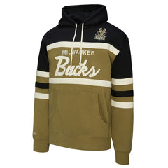 Milwaukee Bucks Double Clutch Head Coach Hoodie Olive | Mitchell & Ness online