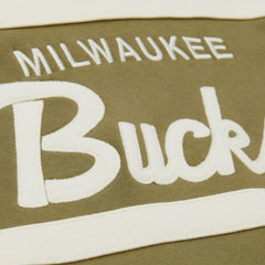Milwaukee Bucks Double Clutch Head Coach Hoodie Olive | Mitchell & Ness online