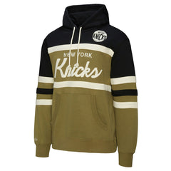 New York Knicks Double Clutch Head Coach Hoodie Olive/Black | Mitchell & Ness for sale