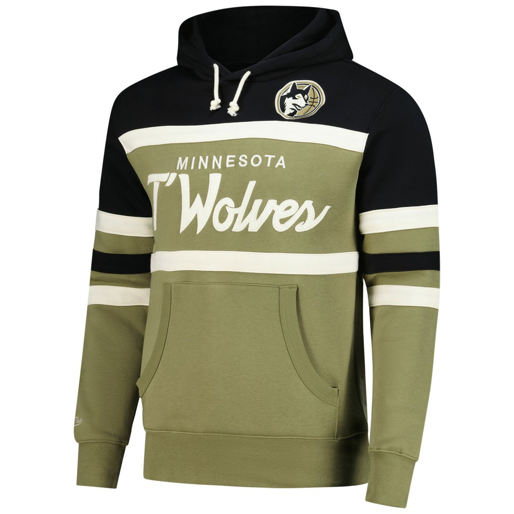 Minnesota Timberwolves Double Clutch Head Coach Hoodie Olive/Black | Mitchell & Ness Near Me