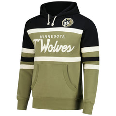 Minnesota Timberwolves Double Clutch Head Coach Hoodie Olive/Black | Mitchell & Ness Near Me