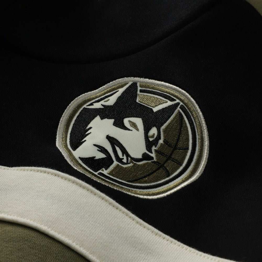 Minnesota Timberwolves Double Clutch Head Coach Hoodie Olive/Black | Mitchell & Ness Near Me