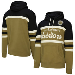 Golden State Warriors Double Clutch Head Coach Hoodie for sale Olive/Black | Mitchell & Ness Lifestyle