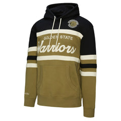 Golden State Warriors Double Clutch Head Coach Hoodie for sale Olive/Black | Mitchell & Ness Lifestyle