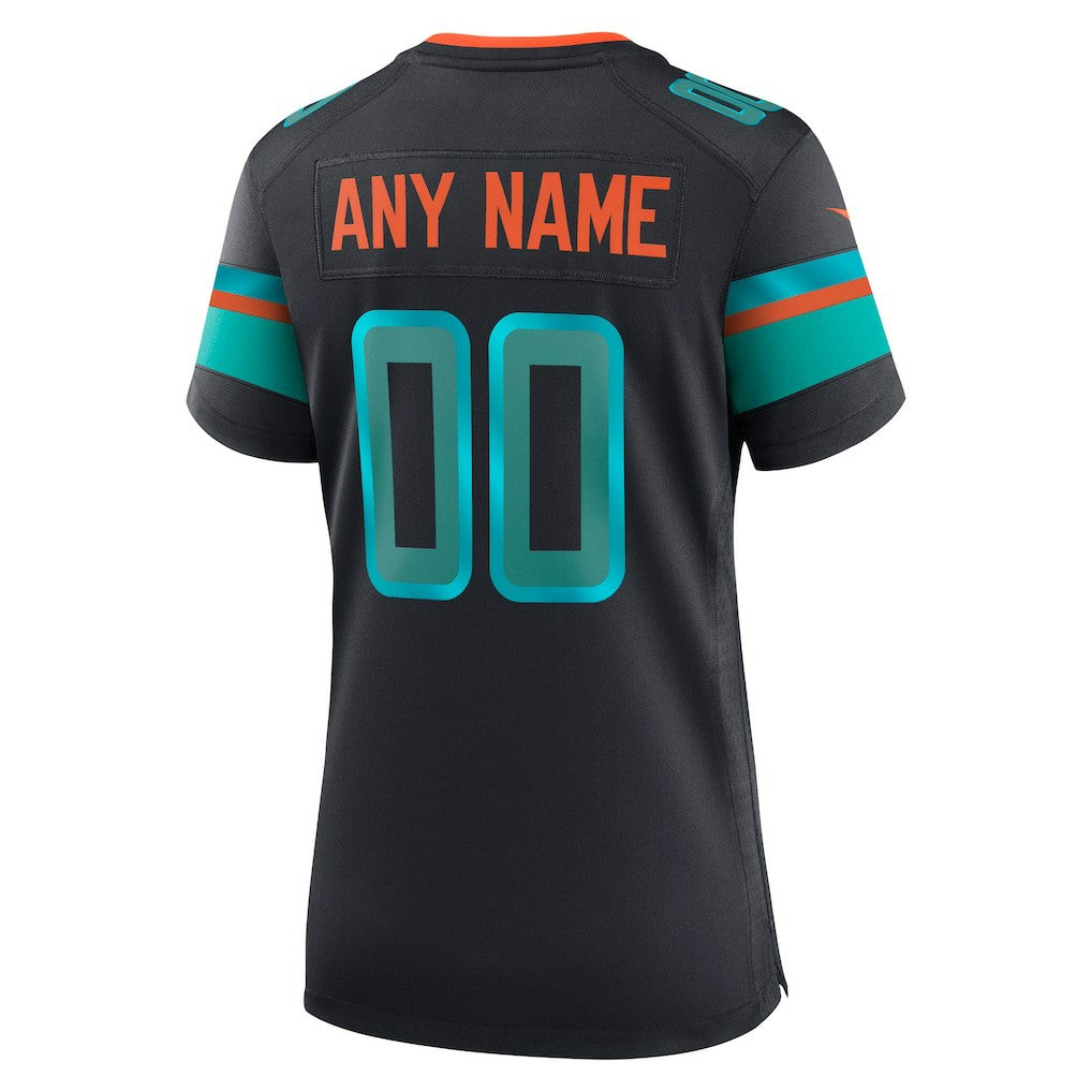 Nike Miami Dolphins Women's 2025 Rivalries Collection Custom Game Jersey Pitch Blue