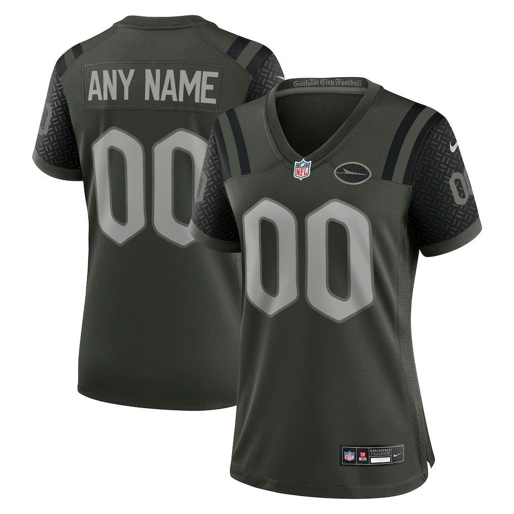 Nike New York Jets Women's 2025 Rivalries Collection Custom Game Jersey Gotham Green