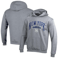 New York Yankees Champion Youth Powerblend Fleece Hoodie - Gray - MLB Online