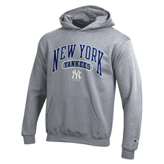 New York Yankees Champion Youth Powerblend Fleece Hoodie - Gray - MLB Online