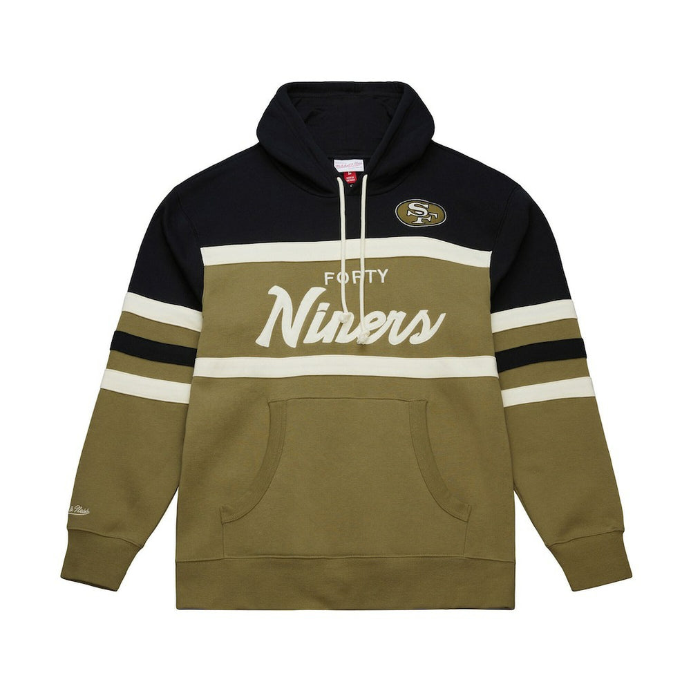 Mitchell & Ness San Francisco 49ers Vintage Logo Head Coach Hoodie Olive