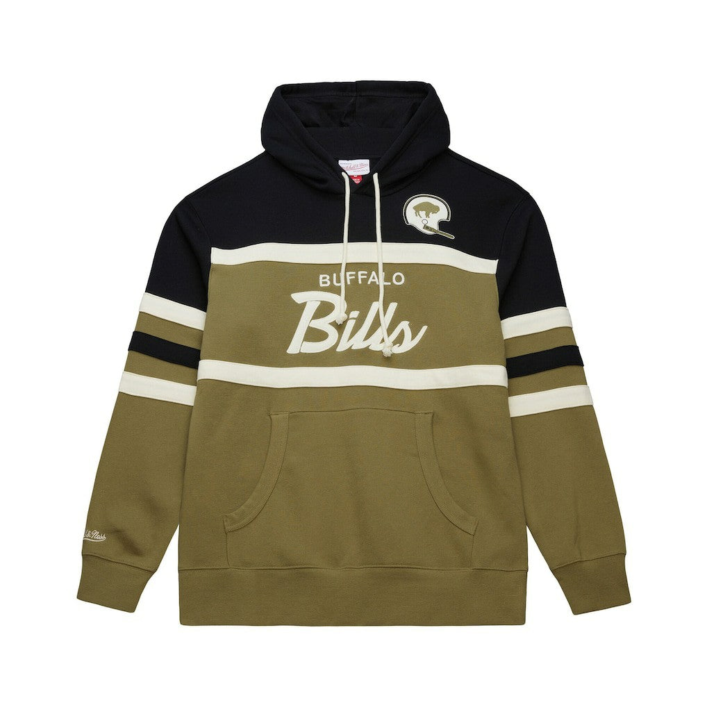 Mitchell & Ness Buffalo Bills Vintage Logo Head Coach Hoodie Olive