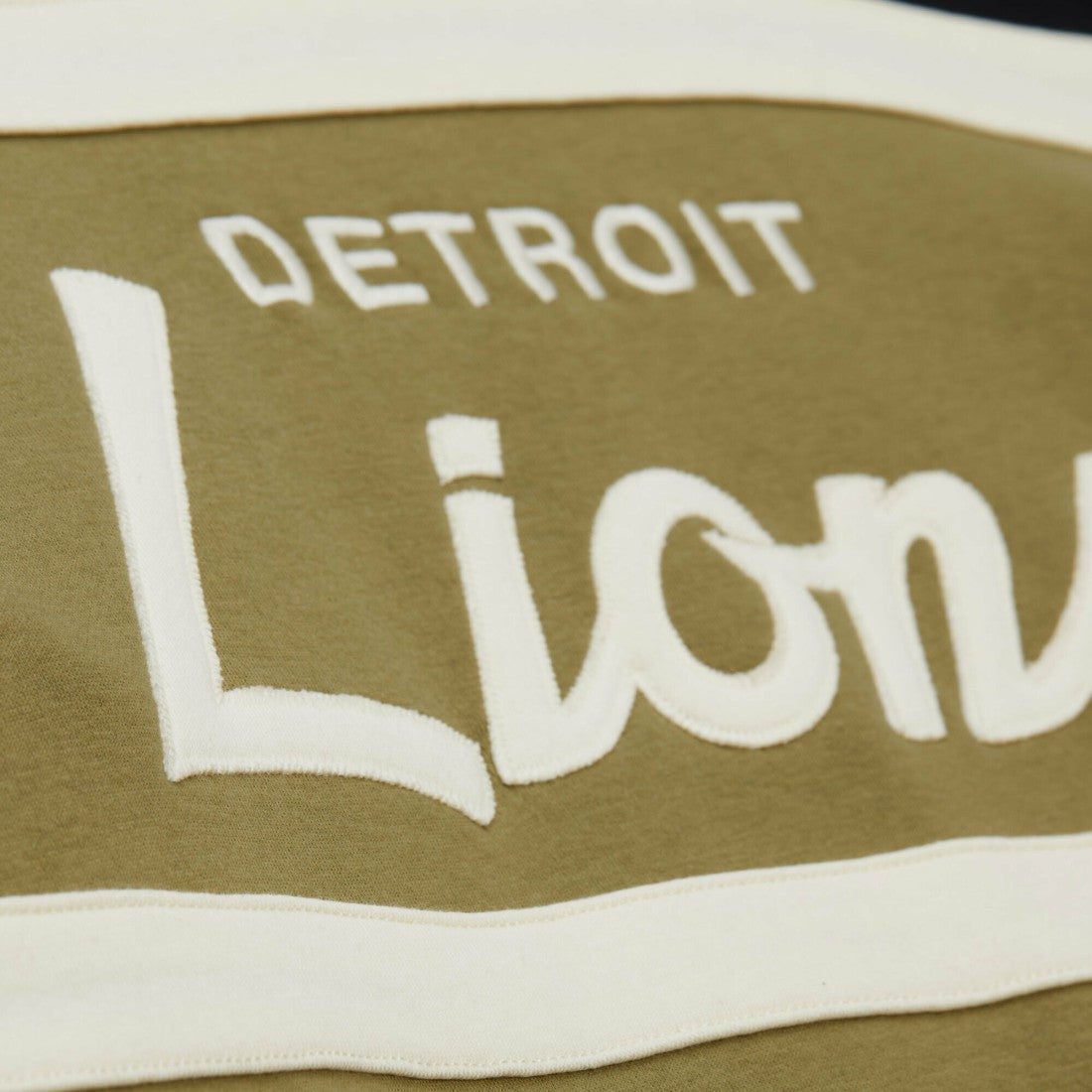Mitchell & Ness Detroit Lions Vintage Logo Head Coach Hoodie Olive