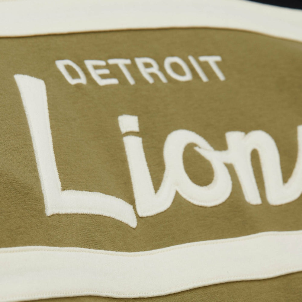Mitchell & Ness Detroit Lions Vintage Logo Head Coach Hoodie Olive