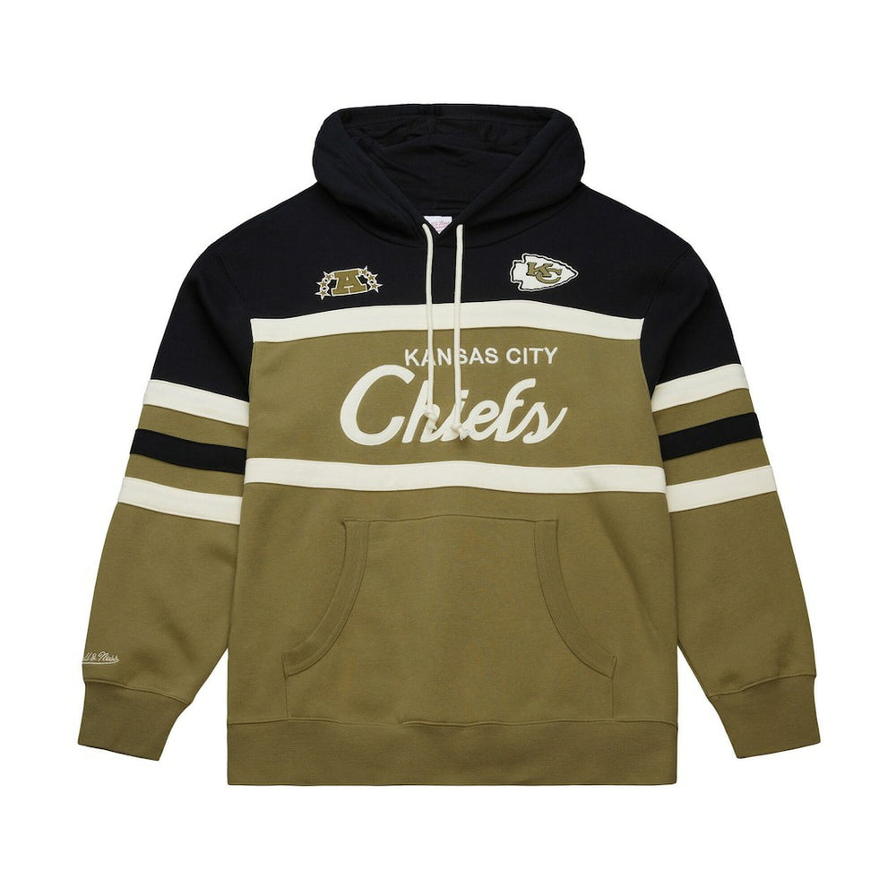 Mitchell & Ness Kansas City Chiefs Vintage Logo Head Coach Hoodie Olive