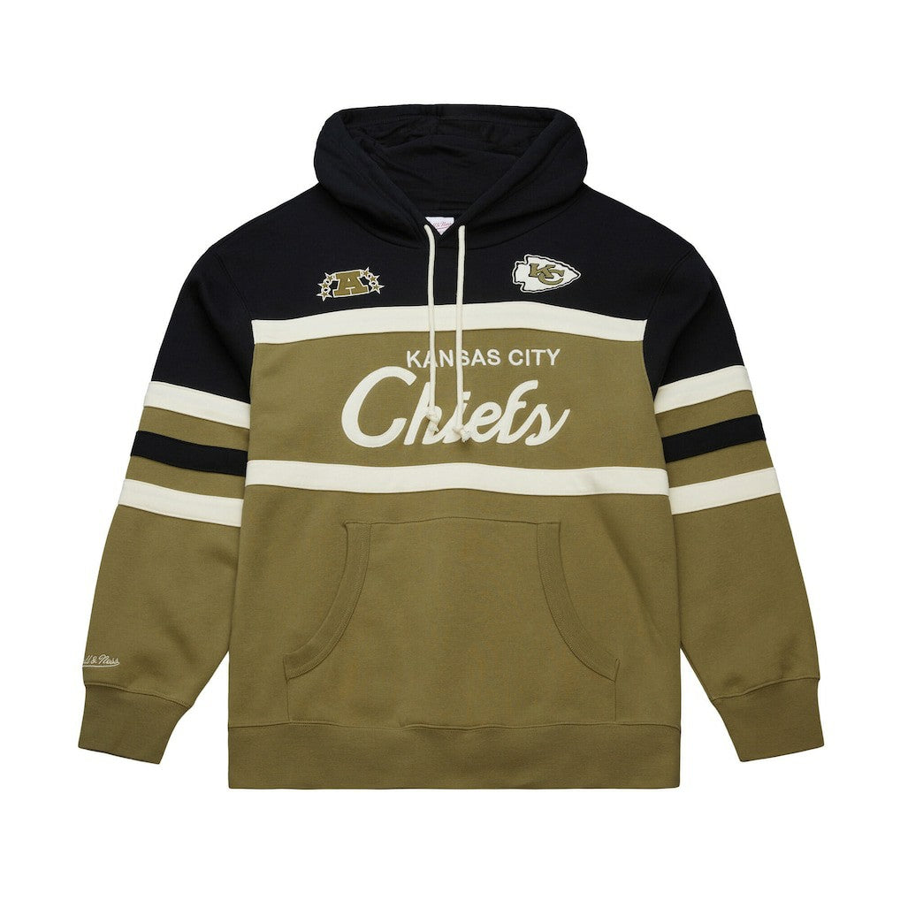 Mitchell & Ness Kansas City Chiefs Vintage Logo Head Coach Hoodie Olive