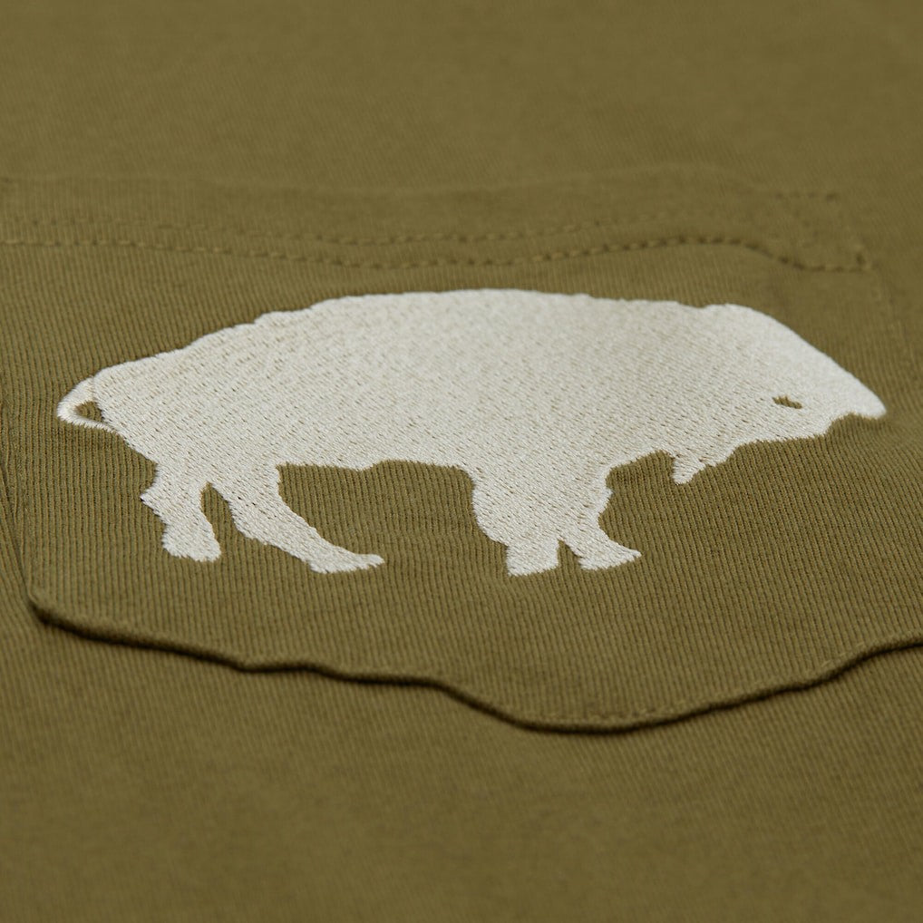 Mitchell & Ness Buffalo Bills Vintage Logo Premium T-Shirt Olive