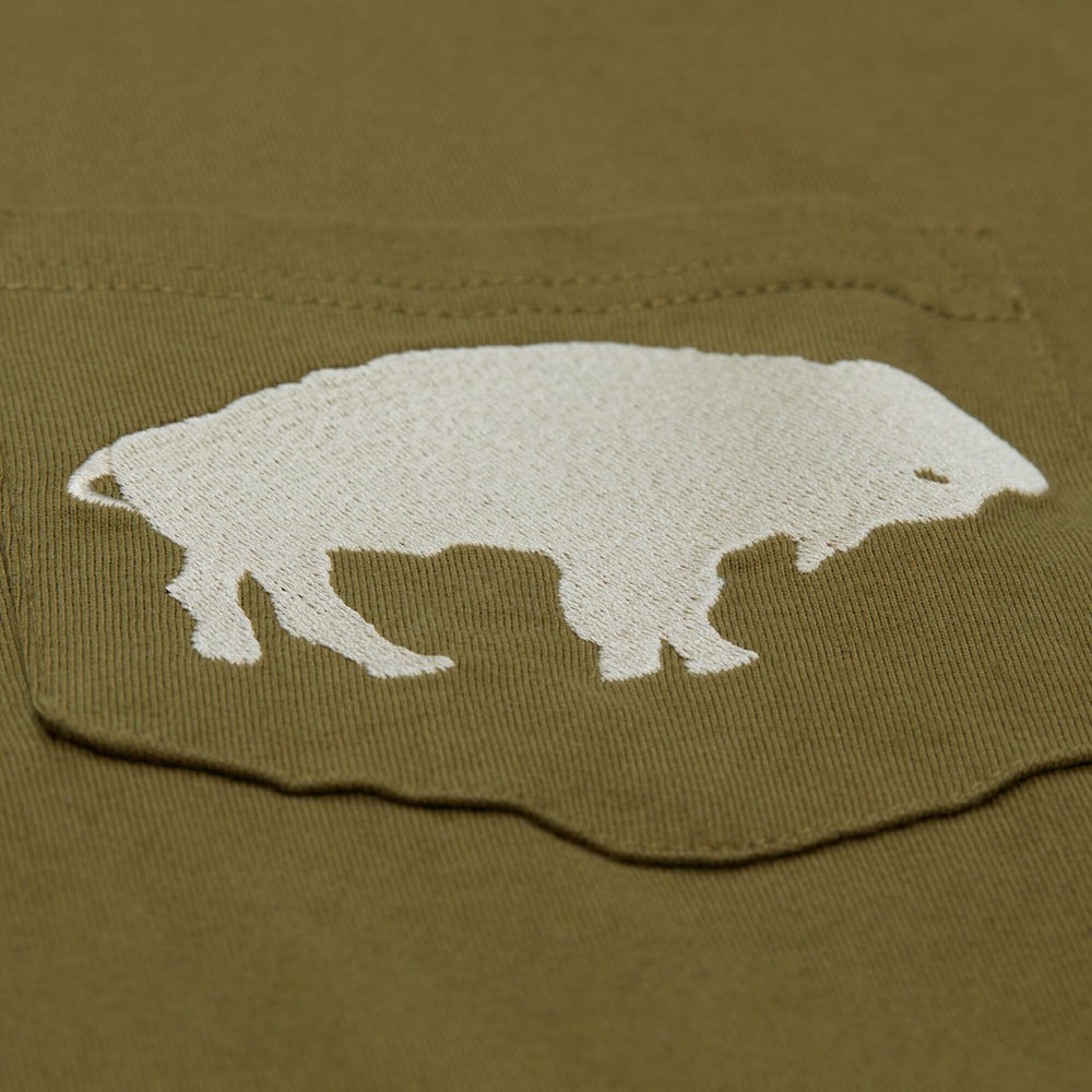 Mitchell & Ness Buffalo Bills Vintage Logo Premium T-Shirt Olive