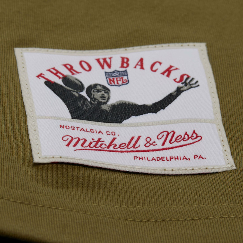 Mitchell & Ness Green Bay Packers Vintage Logo Premium T-Shirt Olive