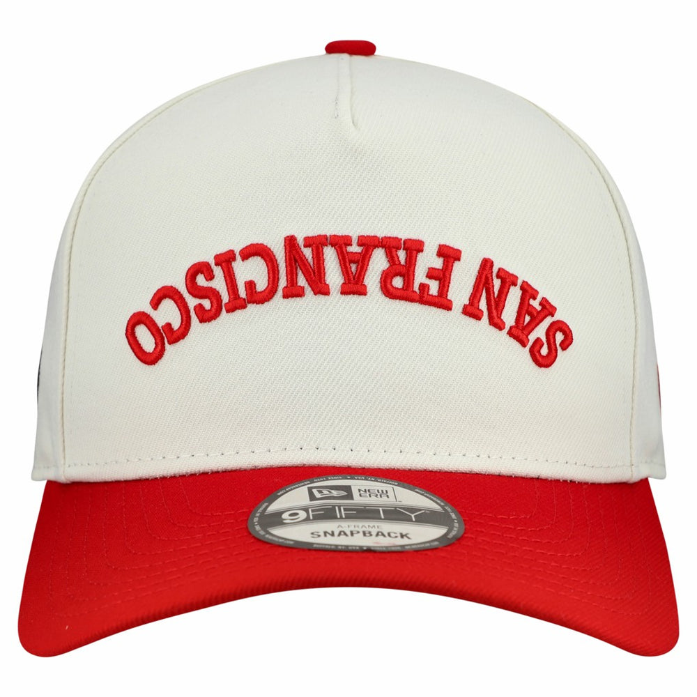 San Francisco 49ers New Era Upside Down 9FIFTY A-Frame Snapback Hat Cream