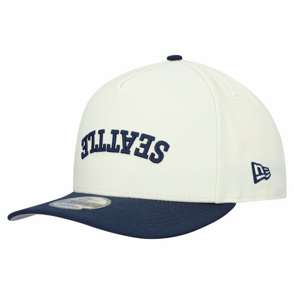 Seattle Seahawks New Era Upside Down 9FIFTY A-Frame Snapback Hat Cream