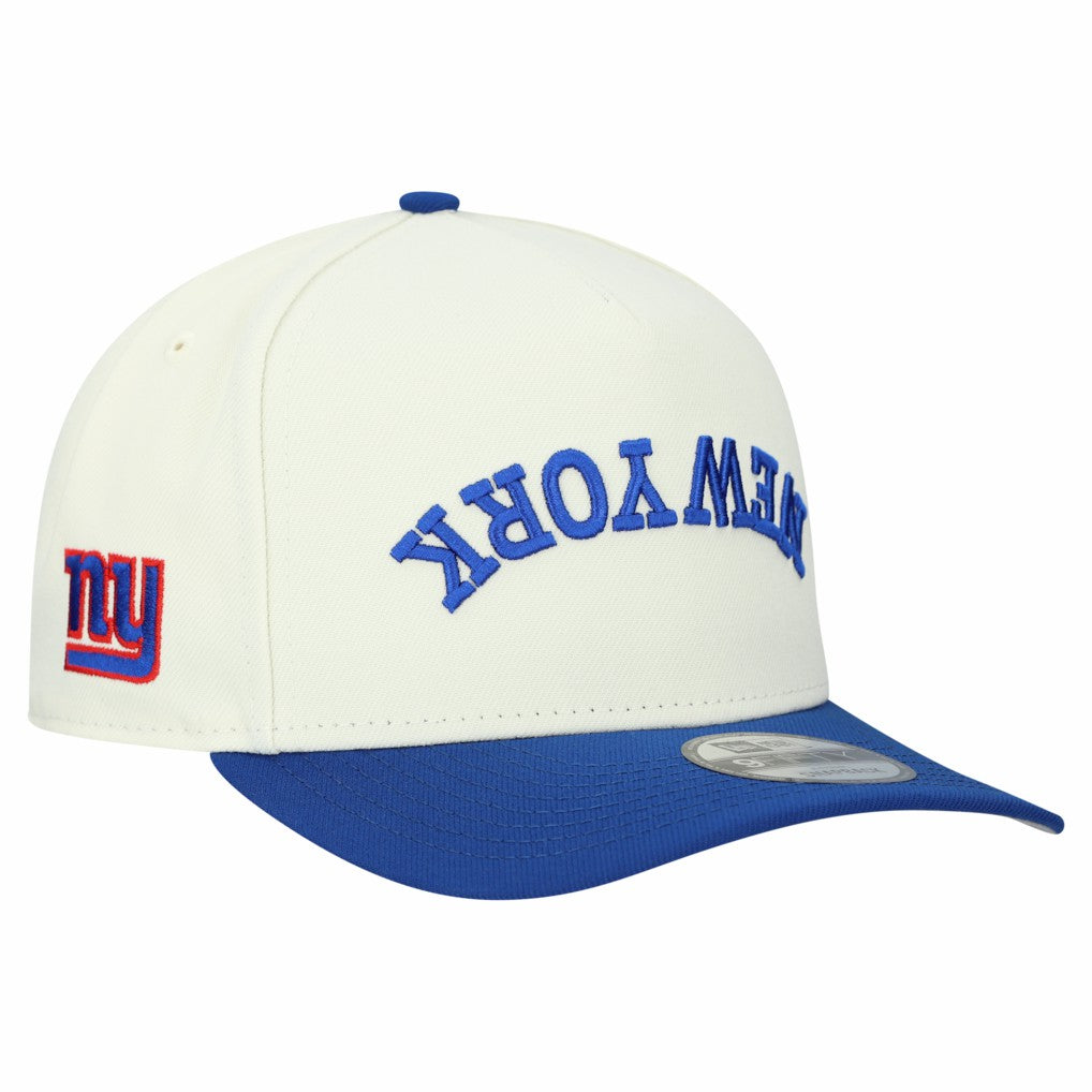 New York Giants New Era Upside Down 9FIFTY A-Frame Snapback Hat Cream