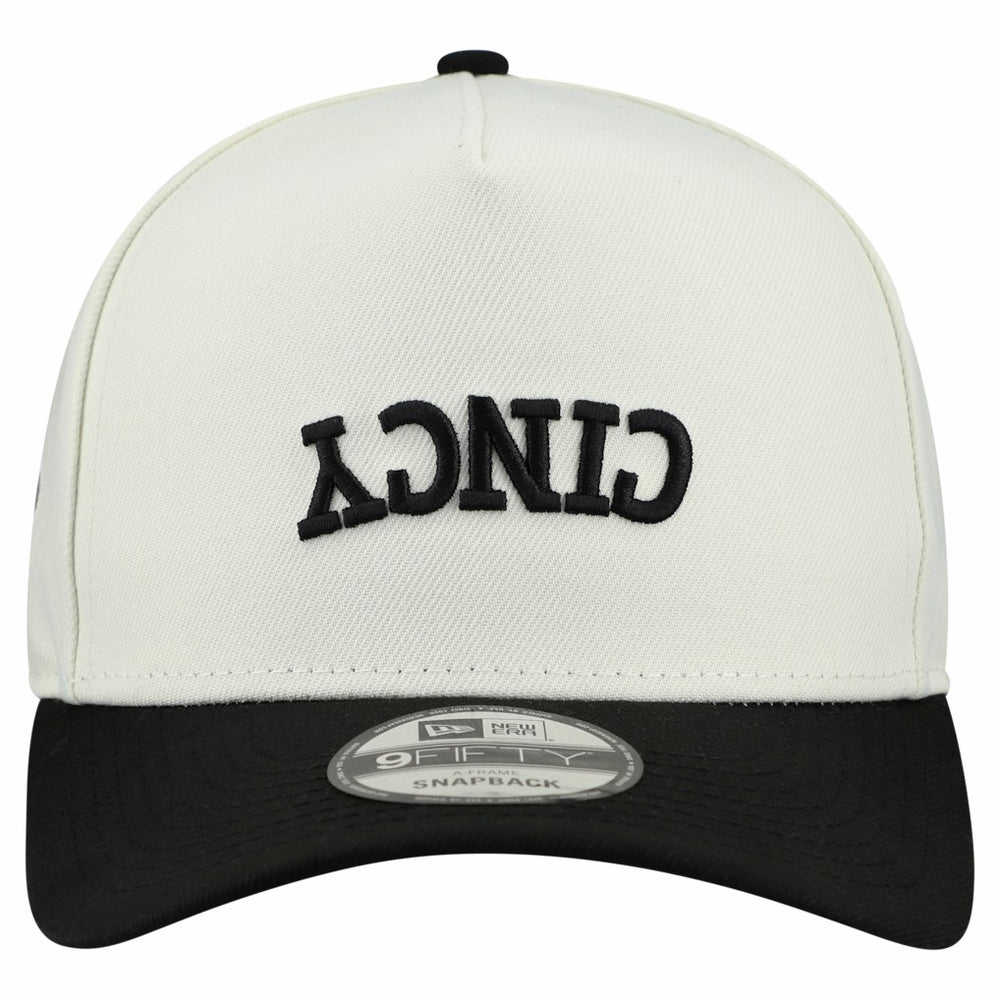 Cincinnati Bengals New Era Upside Down 9FIFTY A-Frame Snapback Hat Cream