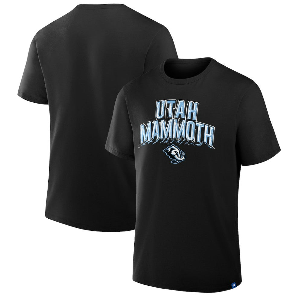 Utah Mammoth Profile Male Adult Big & Tall Short Sleeve T-Shirt - Black - NHL 203383435