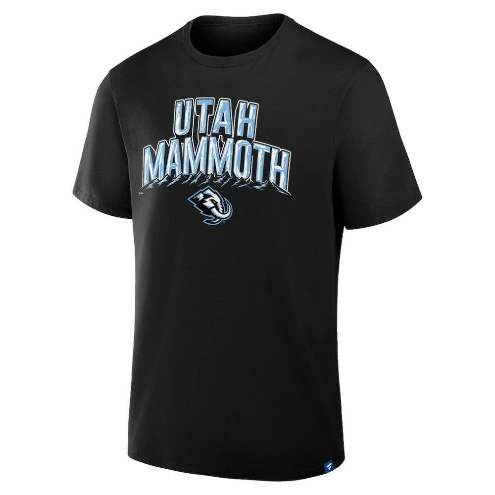 Utah Mammoth Profile Male Adult Big & Tall Short Sleeve T-Shirt - Black - NHL 203383435