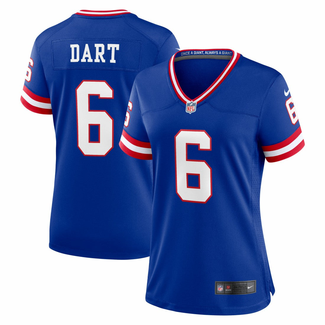 Nike Jaxson Dart New York Giants Women's Alternate 2 Classic Game Jersey Royal