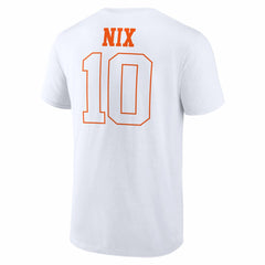 Bo Nix Denver Broncos Outline Player T-Shirt White