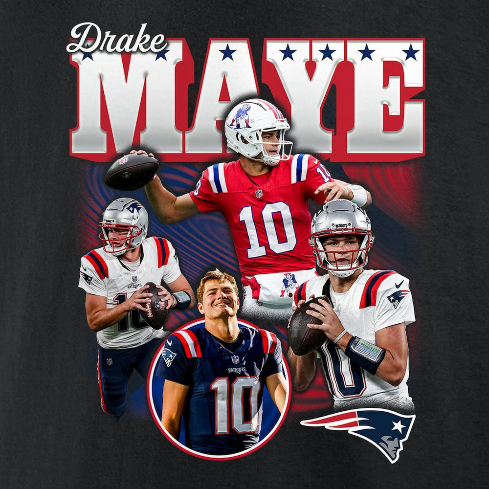 Drake Maye New England Patriots Notorious T-Shirt Black