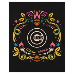Chicago Cubs New Era Women's Día de los Muertos V-Neck T-Shirt - Black - New Era Discount