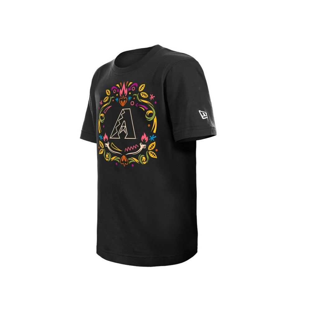 Arizona Diamondbacks New Era Youth Día de los Muertos T-Shirt - Black - New Era Lifestyle