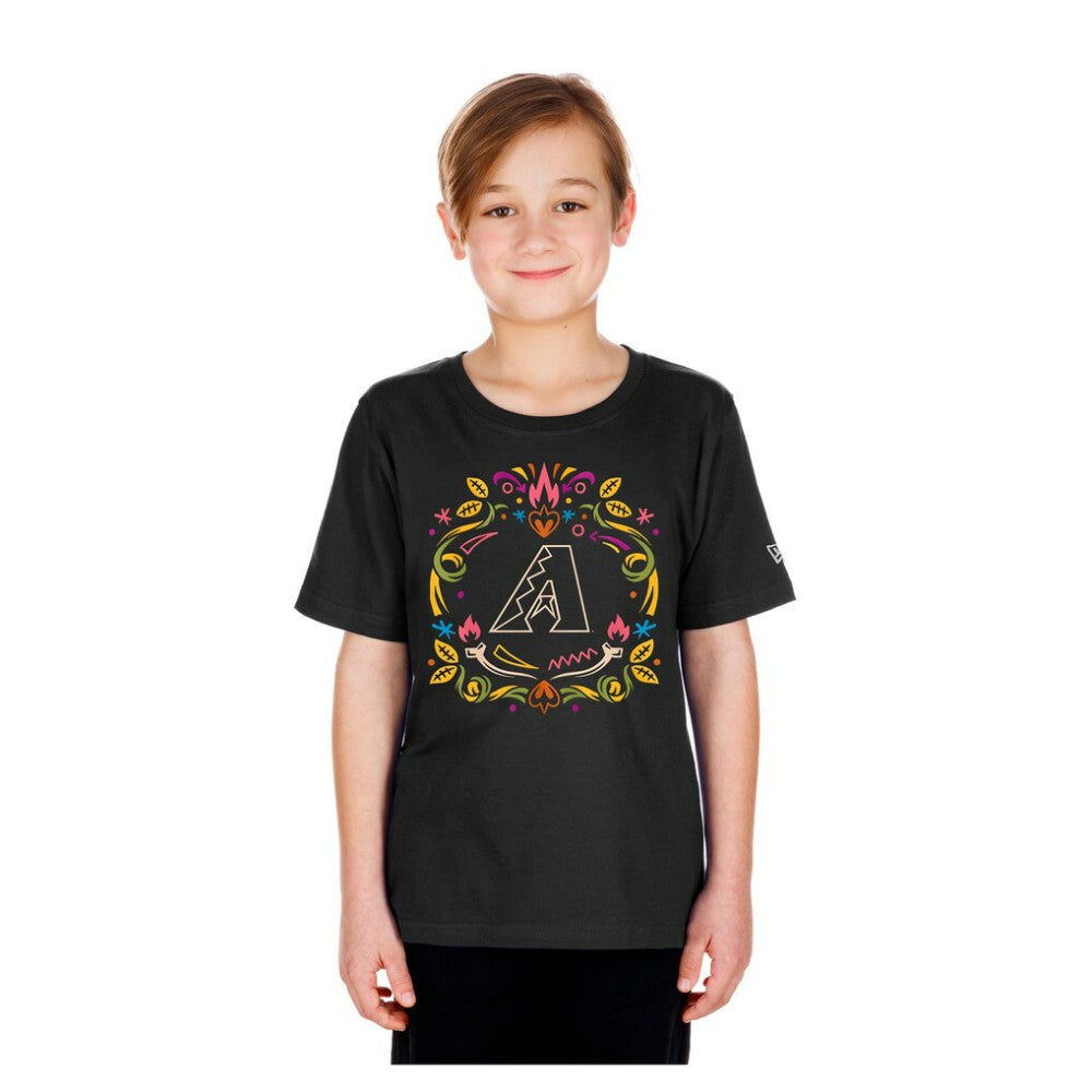 Arizona Diamondbacks New Era Youth Día de los Muertos T-Shirt - Black - New Era Lifestyle
