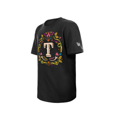 Texas Rangers New Era Youth Día de los Muertos T-Shirt - Black - New Era Discount